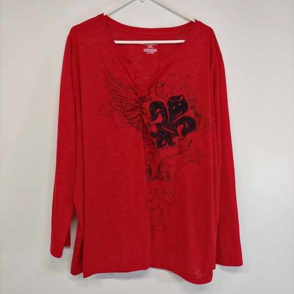 lane bryant red tops